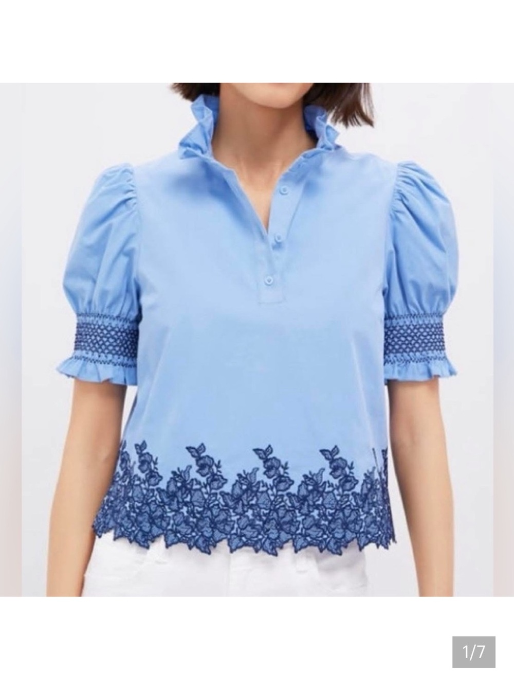 Hyacinth House cornflower blue Eliza top
